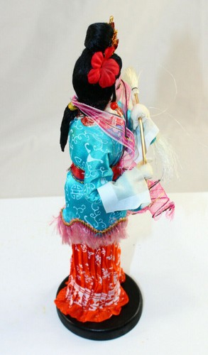 Vintage Chinese Korean Oriental Asian Princess Plastic Girl Doll on Stand 10" - Picture 6 of 8