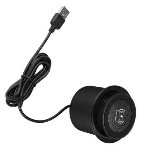 Embedded Desk Wireless Charger 10W Fast Wireless Charging Pad with 2 USB Port