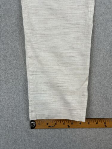 Theory Damen Größe 8 cremefarbene Leinenmischung zugeschnittene maßgeschneiderte Hosenhose mit Taschen - Bild 3 von 15