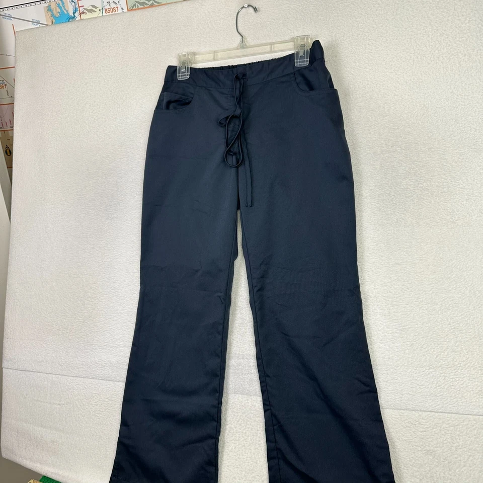 Pantalones Médicos Grey Anatomy Adultos Pequeños Azul Marino Bolsillos con Cordón Foto 3 de 4