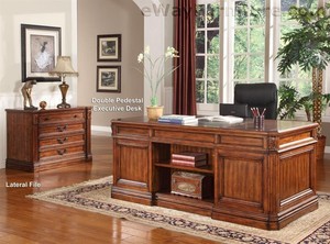 Grand Manor Granada Double Pedestal Executive Desk Home Office