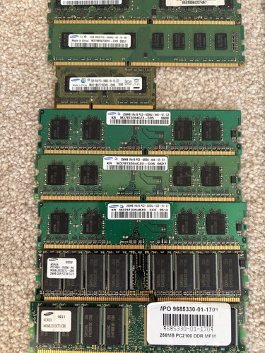X49 Samsung Memory RAM PC Bundle - 2GB 1GB 512MB 256MB Job Lot Used Untested - Afbeelding 3 van 12