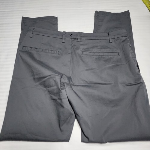 Bird Dogs Pants Men's 36x32 Gray Unlined Performance Golf Stretch Chinos Logo - Picture 12 of 12