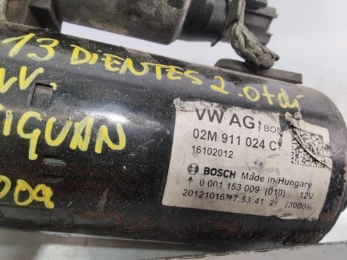 02M911024C Motor Arranque para VOLKSWAGEN TIGUAN (5N1) +Motion 1783309 - Imagen 4 de 5