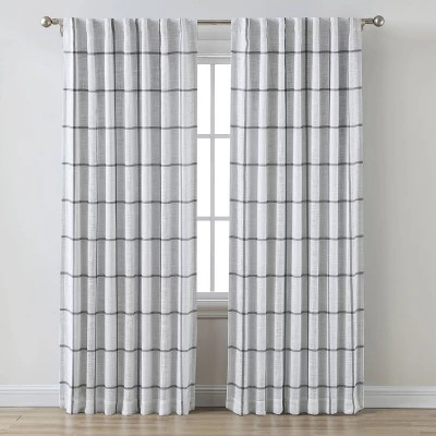 1 Stück 50 Zoll x 95 Zoll Verdunkelung Fenstervorhang Panel grau - Schwelle - Bild 1 von 4