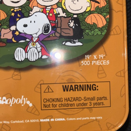 Peanuts It's The Great Pumpkin Charlie Brown 500 Pc Puzzle Collector's Ed NEW - Picture 5 of 5