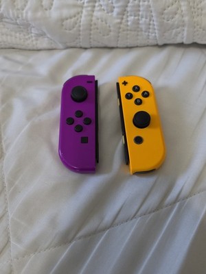 Nintendo Joy-con Pair Purple/Orange Tested/Working HAC-015/HAC-016 OEM