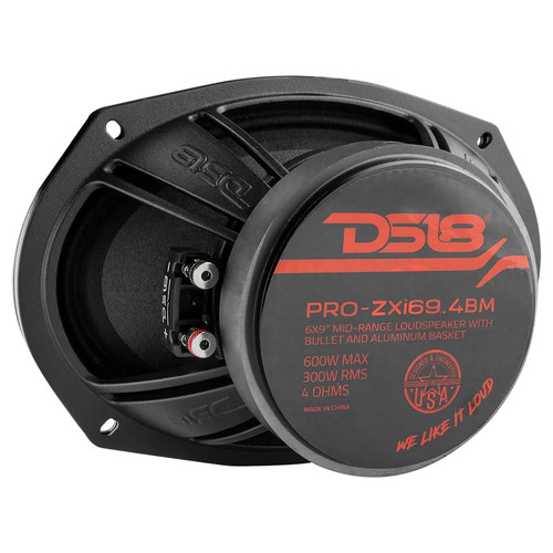4x DS18 6x9" Midrange Bullet Speakers - 300W Rms 4-ohm Loudspeakers PRO-ZXI694BM - Picture 4 of 7