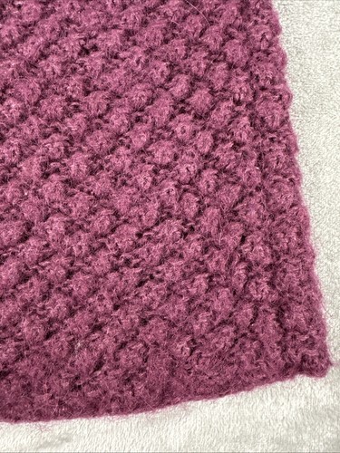 Vtg C. Webb & Co Sweater Womens LARGE Purple Mohair Blend Thick Hand Knit Long - Picture 10 of 10