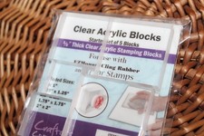 NEW Clear Acrylic Blocks Block Set Crafter's Companion Assorted Sizes Stamping