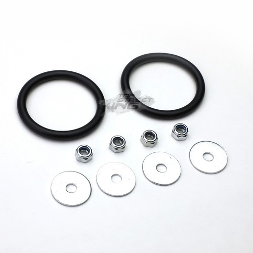 24MM X 11MM ANODIZED BLACK ALUMINUM BUMPER QUICK FASTENER SPIKY STYLE 4PCS/SET - Picture 5 of 5