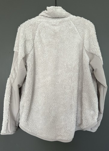 Nike Sherpa Fleece Jacket Women’s Medium Sportswear Pullover Cream Light Beige L - Picture 4 of 4