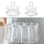 Stylish and Functional Stainless Steel Cup Rack Accommodates Multiple Glasses