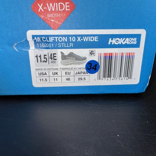 Zapatos para correr Hoka para hombre 11620251 STLLR grises 4E extra anchos talla 11,5 - nuevos - Imagen 4 de 11