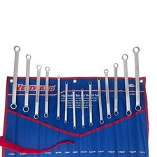 Westward 4yr23 14piece Double Box End Wrench Set 14 - 78 6 - 19mm 14pc
