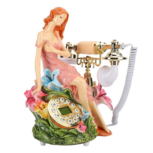 Epoxy Resin European Vintage Hotel Telephone Beauty Decoration For Desk Bedr SPC - Zdjęcie 12 z 12