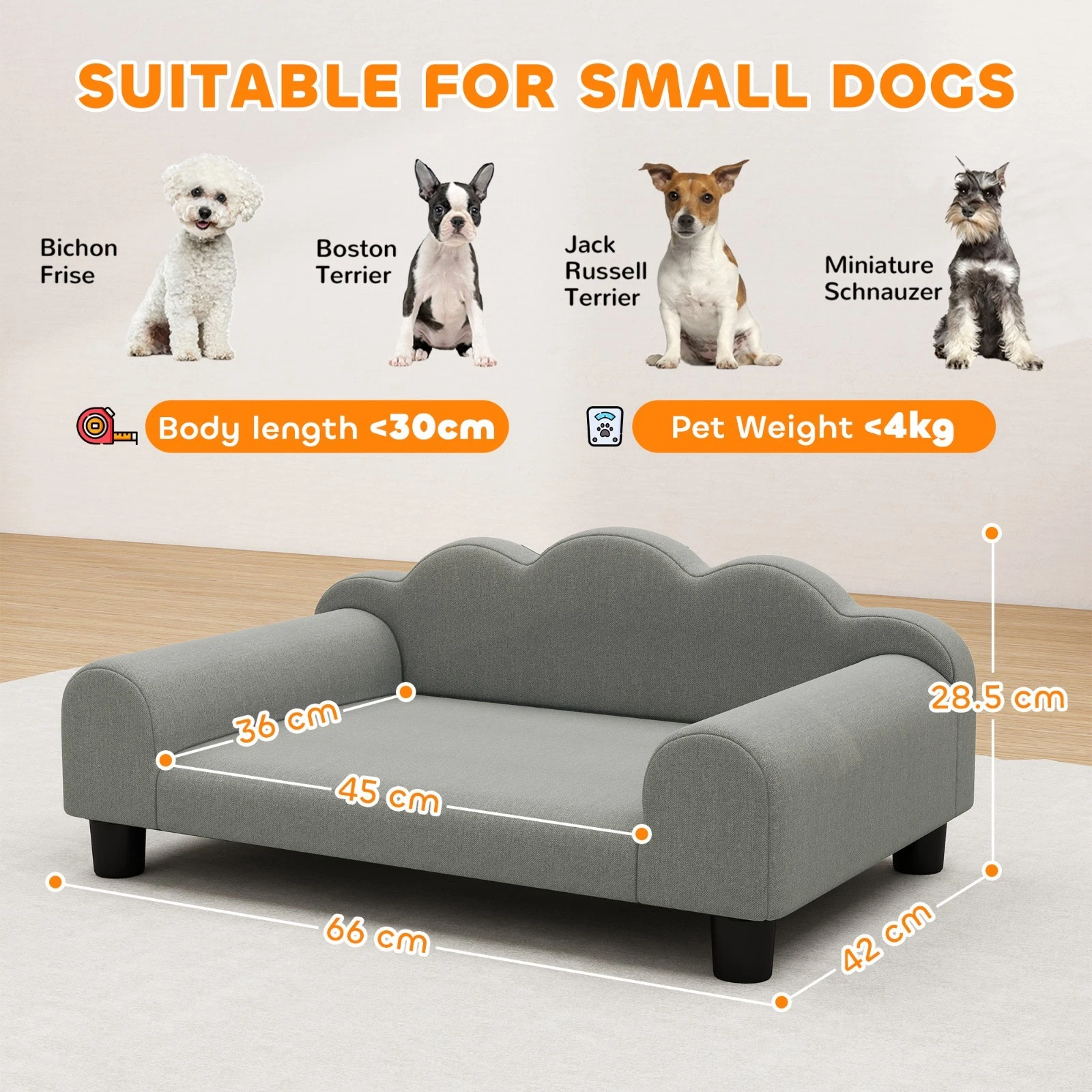 Luxury Soft Dog Bed Pet Sofa for Small Dogs – Cozy Indoor Pet Furniture