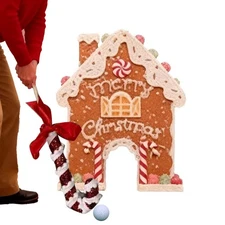 Gingerbread Golf Game Set Christmas Mini-Golf Course Portable Golf Toy