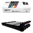 8x Eco Toner f�r Xerox WC-6400-SM Workcentre 6400-X 6400-XM 6400-SM 6400-XF