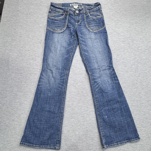 Hydraulic Damen Größe 11/12 Blau Denim Metro Low Rise Boot Flare Leg Jeans