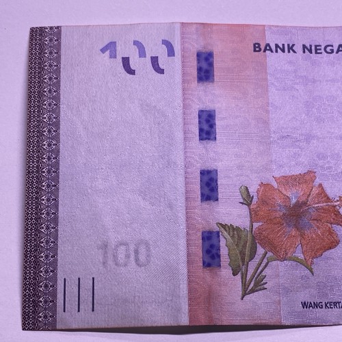 MALAYSIA BNM 2024 RM100 RINGGIT FP1209139 PRINTING ERROR. - Picture 6 of 9