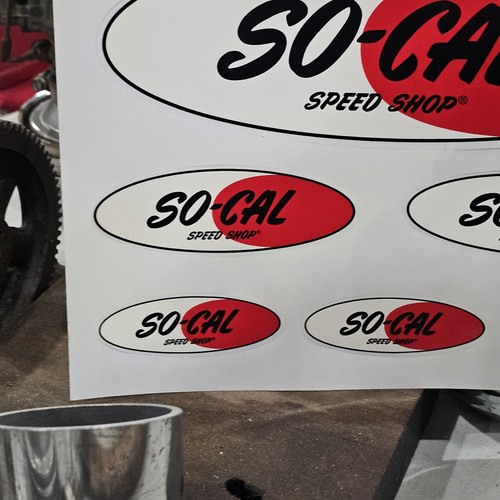 7 calcomanías troqueladas SO-CAL Speed Shop carreras de arrastre NHRA SCTA Bonneville Hot Rod Ford - Imagen 3 de 6