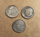 1947 P-D-S Roosevelt Dimes - 90% Silver - Circulated Lot (3)