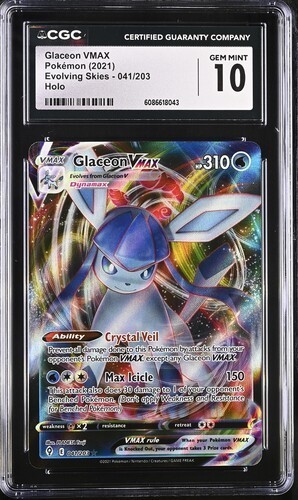 Glaceon VMAX 041/203 | CGC GEM MINT 10 | Pokémon Evolving Skies - Picture 1 of 2
