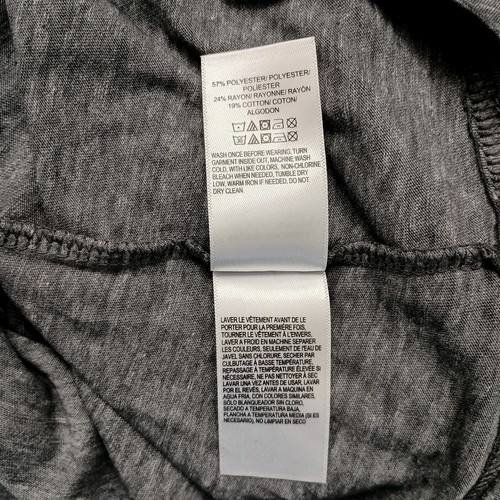 Lucky Brand Damen Tshirt XS Tee Fender Gitarre Grafik meliert grau Strick Rock - Bild 5 von 5