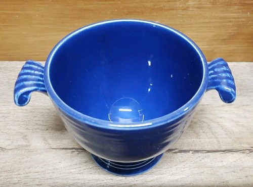 Rare FiestaWare Cobalt Blue Sugar Bowl And Lid Vintage Homer Laughlin Co. VG - Picture 16 of 16