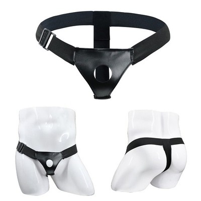 Stylischer Herren Front Ring Slips Tangas Unterwäsche im Lederimitat Design