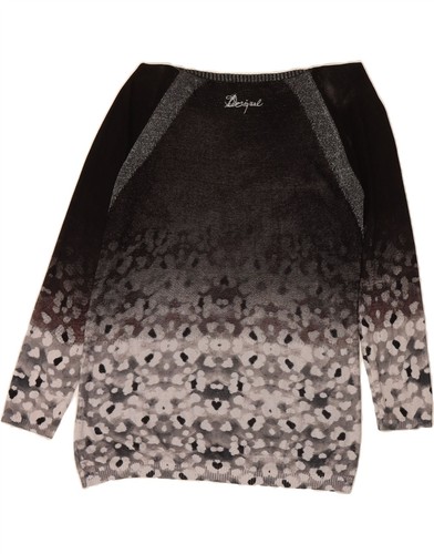 Suéter Jersey DESIGUAL Mujer Cuello Barco Reino Unido 18 XL Negro Bloque de Color AZ02 - Imagen 2 de 3