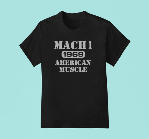 Vintage Style 1969 Ford Mach 1 Muscle Car T-Shirt | Kostenloser Inlandsversand - Bild 3 von 7