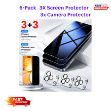 For iPhone 17 16 15 14 13 12 Pro Max Privacy Screen Protector  Camera Lens Prot