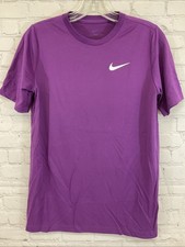 Nike DX9537-503 Kid's DRI-FIT Polyester Short Sleeve T-Shirt Violet XL