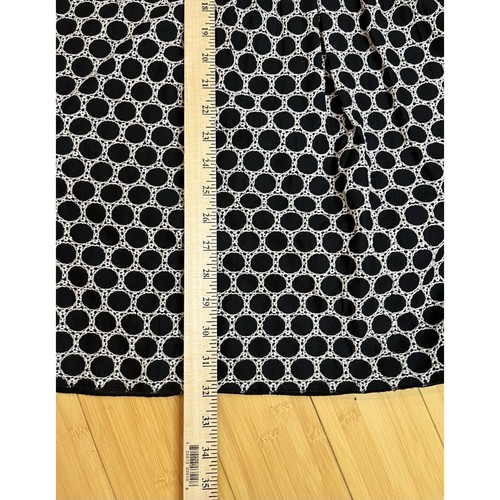 Abito Anthropologie Anna Sui donna 8 nero/bianco stampa cravatta dietro completamente foderato - Foto 4 di 8