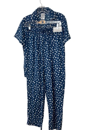 Neu mit Etikett Serra cooles bequemes Pyjama-Set blau & weiß Größe Small Hose-kurzärmliges Oberteil - Bild 4 von 8