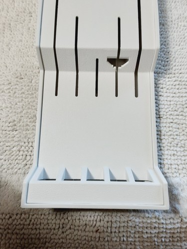 Cutco Knife Storage Block For Drawer Or Wall #1742 5 Slots Cream Made USA 17x6 - Afbeelding 4 van 7