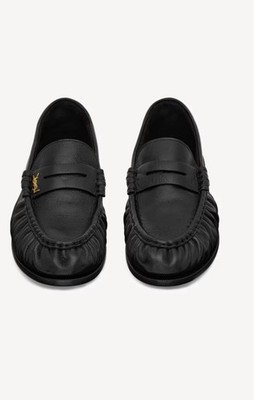 Saint Laurent Women s YSL Le Loafer Supple in Black Leather Sz 37/7