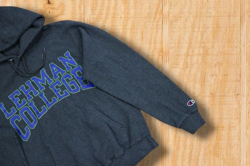 VINTAGE CHAMPION CUNY LEHMAN COLLEGE MENS SMALL GRAY HOODIE SWEAT SHIRT - Bild 2 von 12