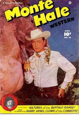Monte Hale Western #35 GD; Fawcett | low grade - April 1949 Gabby Hayes - w/Bag+