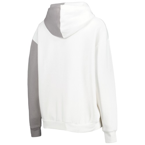 Sudadera con capucha para mujer Gameday Couture gris/blanco Oklahoma Sooners dividida - Imagen 3 de 3