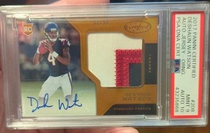 2017 Panini Certified Deshaun Watson #208 Mirror Orange /99 RPA