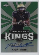 2018 Leaf Metal Draft Touchdown Kings Green 8/10 Ralph Webb #TK-RW1 Auto uk2