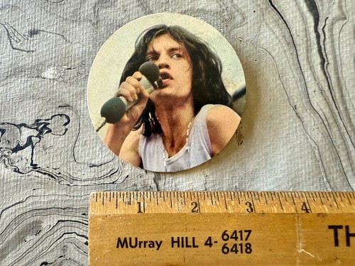 LG MICK JAGGER ROLLING STONES BOTÓN PINBACK ORIGINAL 3" CON PARTE POSTERIOR DE PLÁSTICO - Imagen 2 de 3