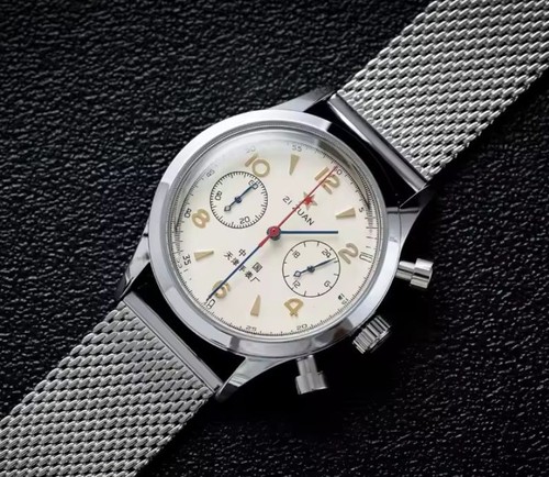 🔝 RED STAR 1963 CRONOGRAFO MILITARE AVIAZIONE CINESE QUARZO VINTAGE OROLOGIO⌚ - Foto 2 di 13