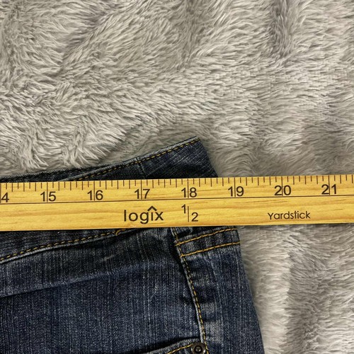 Jeans donna Mossimo Supply Co 17R bootcut blu vita media denim elasticizzato western - Foto 5 di 7