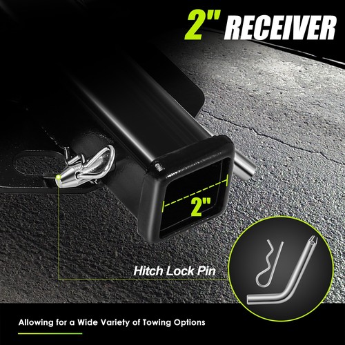 Rear Class 3 Trailer Hitch Steps with 2" Standard Receiver for GMC Acadia 17-23 - Bild 3 von 8