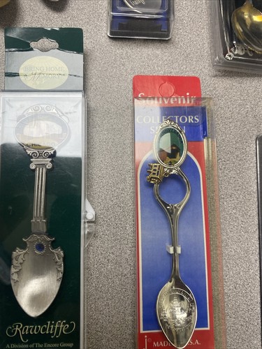 Souvenir 14 Spoons Lot U.S. States Texas Delaware Chicago Virgina CA  and other - Bild 3 von 9