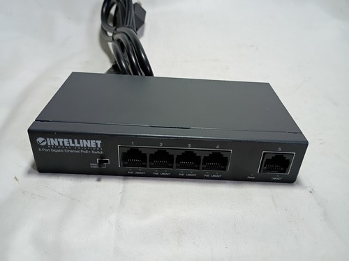 Intellinet 561792 V2 IPS-05G-40W 5-portowy przełącznik Gigabit Ethernet PoE+ – używany - Zdjęcie 3 z 8